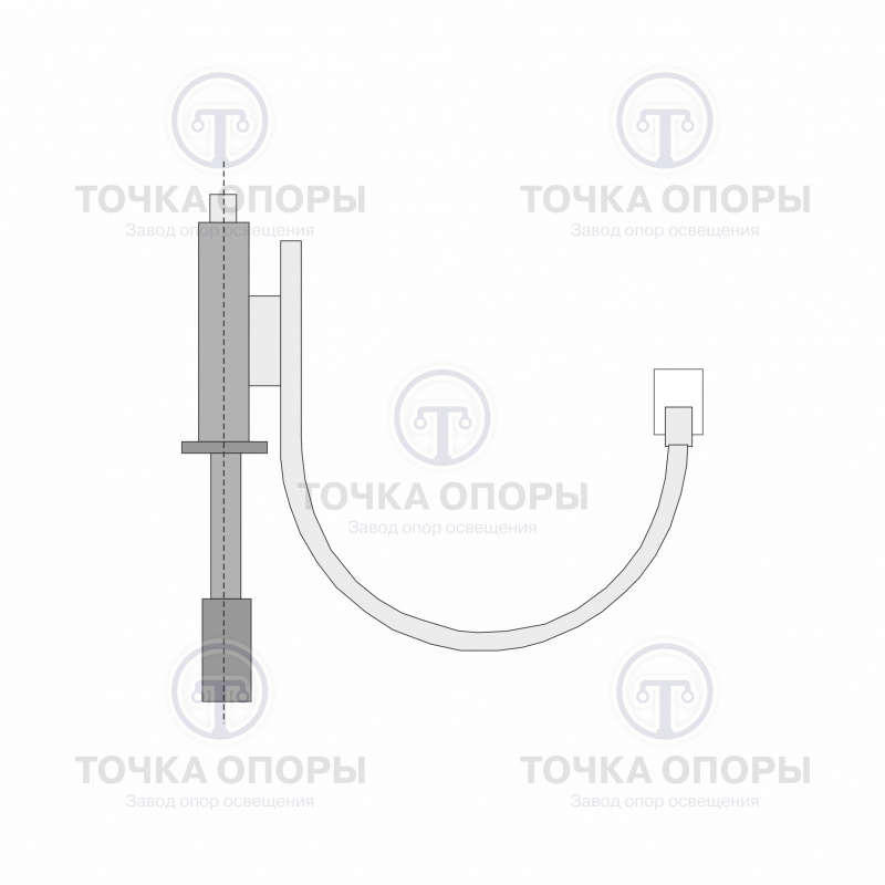 К41-0,8-1,5-12-5 торшерный однорожковый кронштейн 